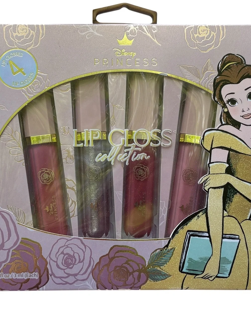 Disney Beauty and the Beast -‎ Princess Belle - 4-Piece Lip Gloss Set NIB